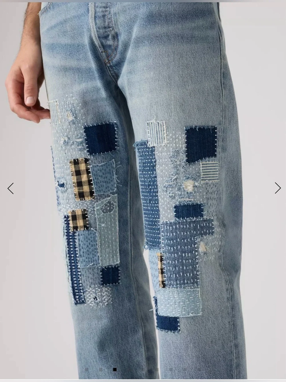 NWT Levi’s Premium Sashiko 501 Selvedge - Medium Wash Sz 34x32, and 33x32